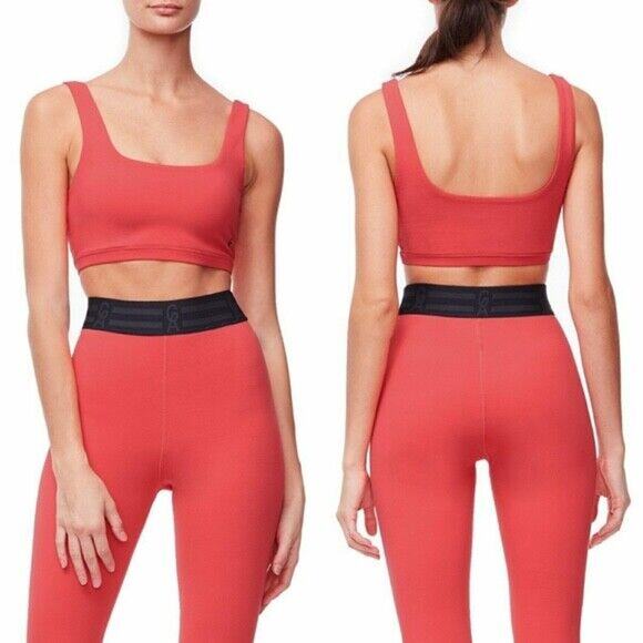 Good American The True Strength Scoop Neck Sports Bra NEW Coral Womens 4, US XL - Picture 11 of 11